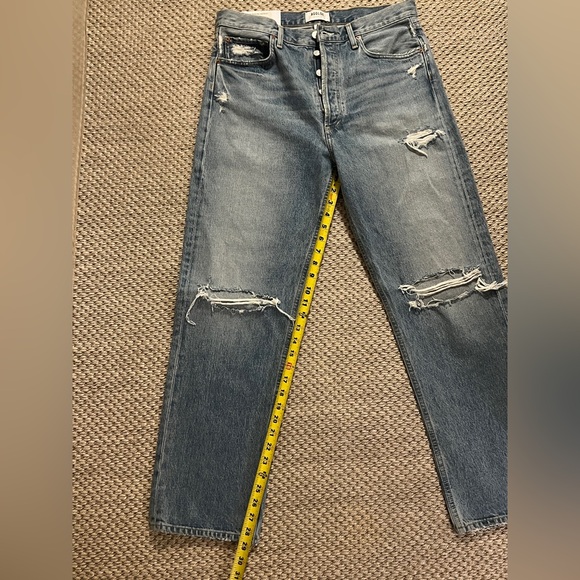 Agolde 90's Mid Rise Loose Fit Straight Jeans in ‘Threadbare’ | Size 29 - Picture 4 of 13